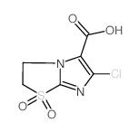 Imidazo[2,1-b]thiazole-5-carboxylic acid, 6-chloro-2,3-dihydro-, 1,1-dioxide (en) Structure