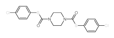 1,4-Piperazinedicarbothioicacid, 1,4-bis(4-chlorophenyl) ester structure