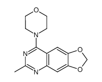 6-methyl-8-morpholin-4-yl-[1,3]dioxolo[4,5-g]quinazoline结构式