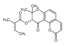 (+)-(3'S)-3'-angeloyloxy-4'-oxo-(3',4')-dihydroseselin Structure