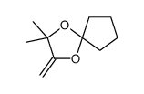 3,3-dimethyl-2-methylidene-1,4-dioxaspiro[4.4]nonane结构式