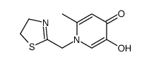 4(1H)-Pyridinone, 1-[(4,5-dihydro-2-thiazolyl)methyl]-5-hydroxy-2-methyl- (9CI)结构式