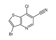 3-Bromo-7-chlorothieno[3,2-b]pyridine-6-carbonitrile结构式