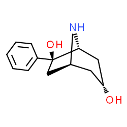 8-Azabicyclo[3.2.1]octane-3,6-diol, 6-phenyl-, (1R,3S,5S,6R)-rel- (9CI) structure