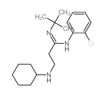 Propanimidamide,N-(2-chlorophenyl)-3-(cyclohexylamino)-N'-(1,1-dimethylethyl)- Structure