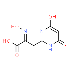 2-Pyrimidinepyruvic acid, 4,6-dihydroxy-, oxime (8CI)结构式