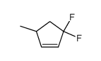 3,3-difluoro-5-methylcyclopentene Structure