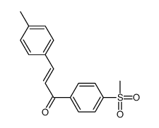 3-(4-methylphenyl)-1-(4-methylsulfonylphenyl)prop-2-en-1-one结构式