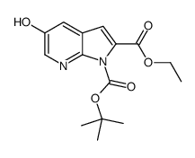 2-Ethyl 1-(2-methyl-2-propanyl) 5-hydroxy-1H-pyrrolo[2,3-b]pyridi ne-1,2-dicarboxylate结构式