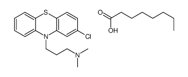 3-(2-chlorophenothiazin-10-yl)-N,N-dimethylpropan-1-amine,octanoic acid Structure