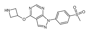 4-(azetidin-3-yloxy)-1-(4-methanesulfonyl-phenyl)-1H-pyrazolo[3,4-d]pyrimidine结构式