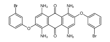 1,4,5,8-tetraamino-2,6-bis(3-bromophenoxy)anthracene-9,10-dione Structure