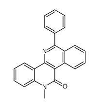 5-Methyl-11-phenyl-isochinolino[4,3-c]chinolin-6(5H)-on Structure