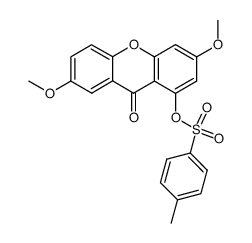 3,7-dimethoxy-1-(toluene-4-sulfonyloxy)-xanthen-9-one结构式