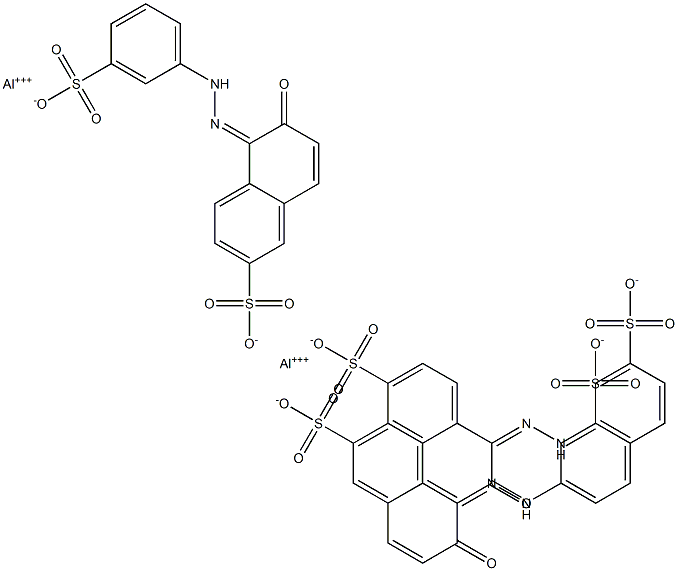 Aluminum, 6-hydroxy-5-[(3-sulfophenyl)azo]-2-naphthalenesulfonate complexes Structure