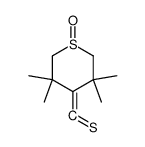 (3,3,5,5-Tetramethyl-1-oxo-tetrahydro-1λ4-thiopyran-4-ylidene)-methanethione结构式