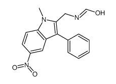 N-[(1-methyl-5-nitro-3-phenylindol-2-yl)methyl]formamide结构式