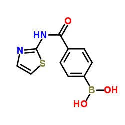 [4-(1,3-Thiazol-2-ylcarbamoyl)phenyl]boronic acid Structure