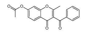 7-acetoxy-3-benzoyl-2-methyl-chromen-4-one Structure