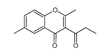 2,6-dimethyl-3-propionyl-chromen-4-one Structure