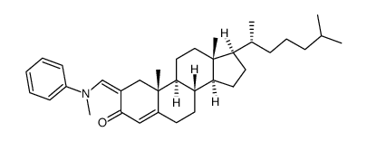 2-(N-methylanilinomethylene)-cholest-4-en-3-one结构式