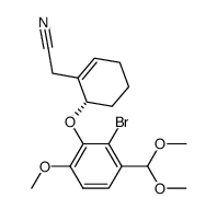 (S)-2-(6-(2-bromo-3-(dimethoxymethyl)-6-methoxyphenoxy)cyclohex-1-en-1-yl)acetonitrile结构式