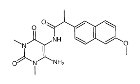 2-Naphthaleneacetamide,N-(6-amino-1,2,3,4-tetrahydro-1,3-dimethyl-2,4-dioxo-5-pyrimidinyl)-6-methoxy--alpha--methyl-结构式