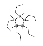 1,2,3,4,5-pentamethyl-1,2,3,4,5-pentapropylpentasilolane Structure