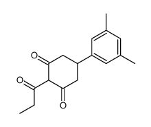 5-(3,5-dimethylphenyl)-2-propanoylcyclohexane-1,3-dione Structure