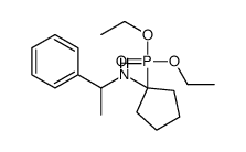 1-diethoxyphosphoryl-N-(1-phenylethyl)cyclopentan-1-amine结构式