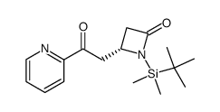1-(t-butyldimethylsilyl)-4-(2-pyridylcarbonyl)methyl-azetidin-2-one Structure