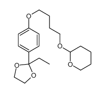 2-[4-[4-(2-ethyl-1,3-dioxolan-2-yl)phenoxy]butoxy]oxane Structure