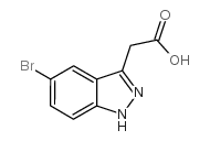 2-(5-溴-1H-吲唑-3-基)乙酸结构式