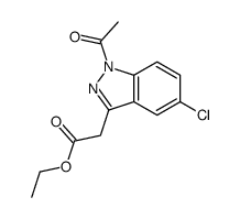 ethyl 2-(1-acetyl-5-chloroindazol-3-yl)acetate Structure