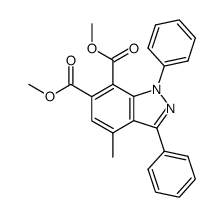 6,7-Dimethoxycarbonyl-4-methyl-1,3-diphenyl-1H-indazole Structure