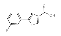 2-(3-氟苯基)噻唑-4-羧酸结构式