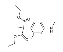 2-(2-Fluoro-4-methylamino-phenyl)-2-methyl-malonic acid diethyl ester Structure