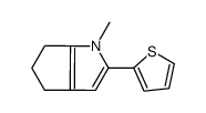 1-methyl-2-thiophen-2-yl-5,6-dihydro-4H-cyclopenta[b]pyrrole结构式