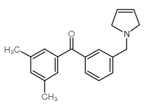 3,5-DIMETHYL-3'-(3-PYRROLINOMETHYL) BENZOPHENONE结构式