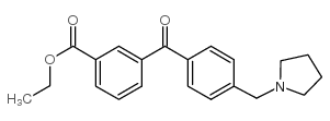 3-CARBOETHOXY-4'-PYRROLIDINOMETHYL BENZOPHENONE结构式