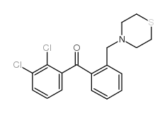 2,3-DICHLORO-2'-THIOMORPHOLINOMETHYL BENZOPHENONE结构式