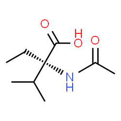 Valine N-acetyl-,-alpha--ethyl- (4CI) Structure