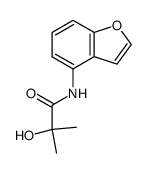 N-benzofuran-4-yl-2-hydroxy-2-methyl-propionamide结构式