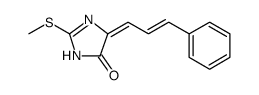 4H-Imidazol-4-one, 3,5-dihydro-2-(methylthio)-5-(3-phenyl-2-propen-1-ylidene)结构式