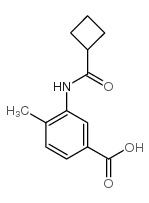 3-[(环丁基羰基)氨基]-4-甲基苯甲酸结构式