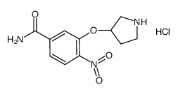 4-nitro-3-(pyrrolidin-3-yloxy)-benzamide hydrochloride structure