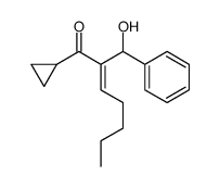 1-cyclopropyl-2-[hydroxy(phenyl)methyl]hept-2-en-1-one结构式