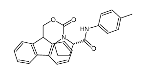 (s)-2-p-tolylcarbamoyl-pyrrolidine-1-carboxylic acid 9h-fluoren-9-ylmethyl ester结构式