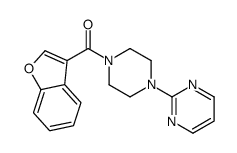 1-benzofuran-3-yl-(4-pyrimidin-2-ylpiperazin-1-yl)methanone结构式