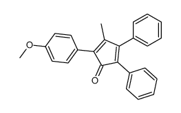 2-(4-methoxyphenyl)-3-methyl-4,5-diphenylcyclopenta-2,4-dien-1-one结构式